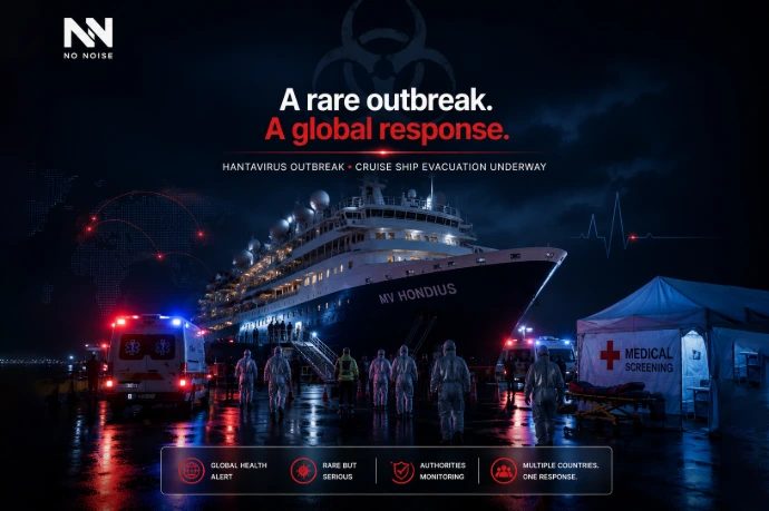 The hantavirus cruise ship incident triggered international health alerts and emergency coordination efforts. Emergency response teams near a cruise ship during a rare hantavirus outbreak investigation